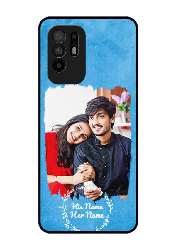 Oppo F19 Pro Plus 5G Custom Glass Phone Case - Blue Color Vintage Design