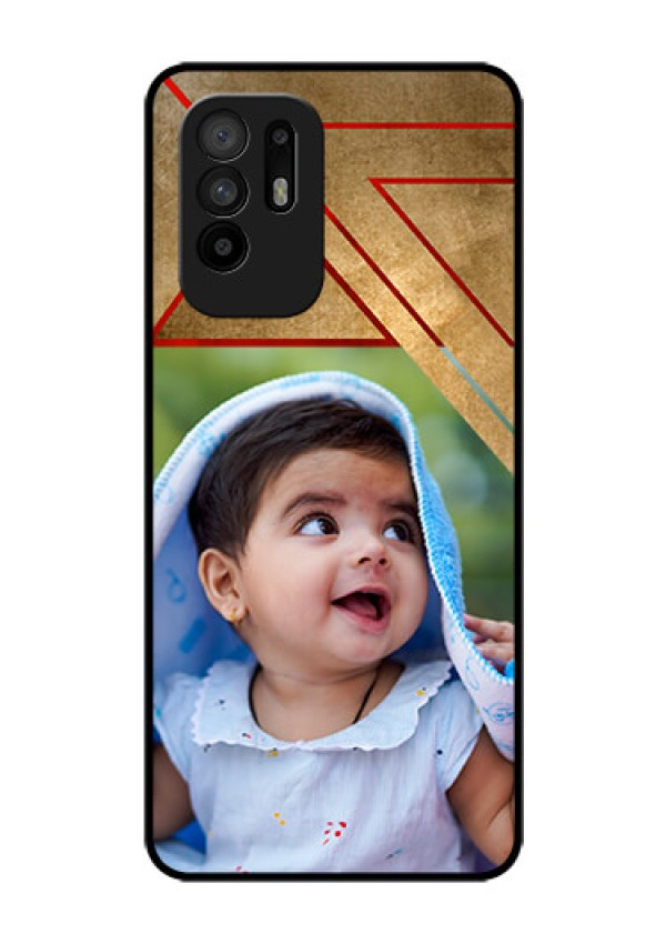 Oppo F19 Pro Plus 5G Personalized Glass Phone Case - Gradient Abstract Texture Design
