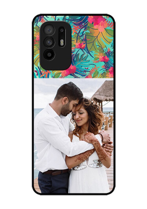 Oppo F19 Pro Plus 5G Photo Printing on Glass Case - Watercolor Floral Design