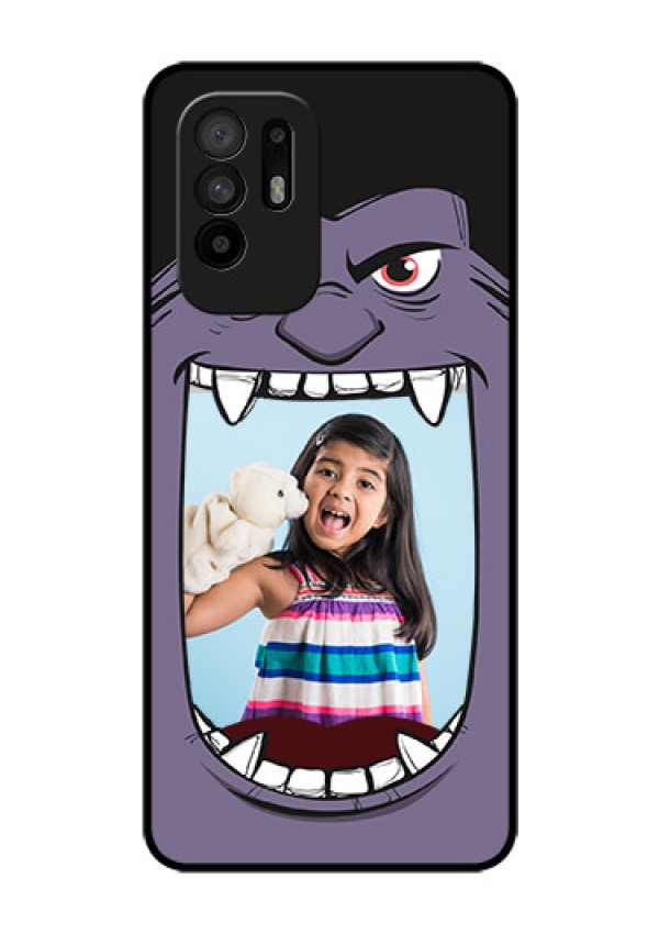 Oppo F19 Pro Plus 5G Custom Glass Phone Case - Angry Monster Design