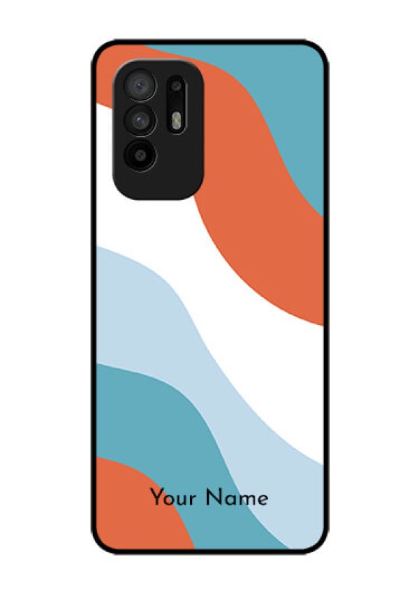 Oppo F19 Pro Plus 5G Custom Glass Mobile Case - coloured Waves Design