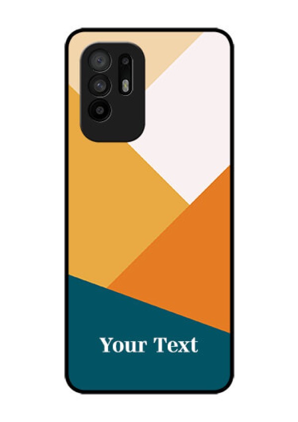 Oppo F19 Pro Plus 5G Personalized Glass Phone Case - Stacked Multi-colour Design