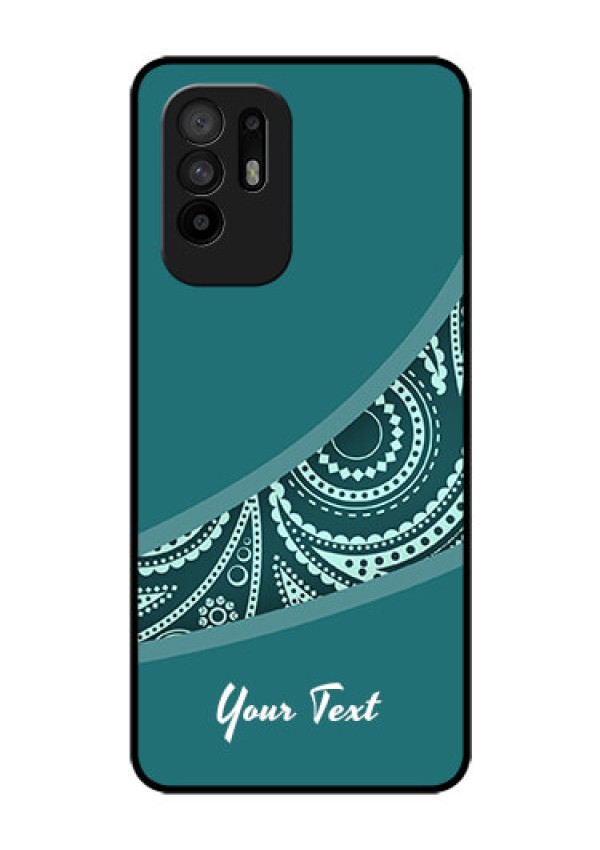 Oppo F19 Pro Plus 5G Photo Printing on Glass Case - semi visible floral Design