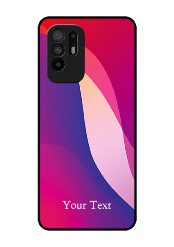 Oppo F19 Pro Plus 5G Personalized Glass Phone Case - Digital abstract Overlap Design