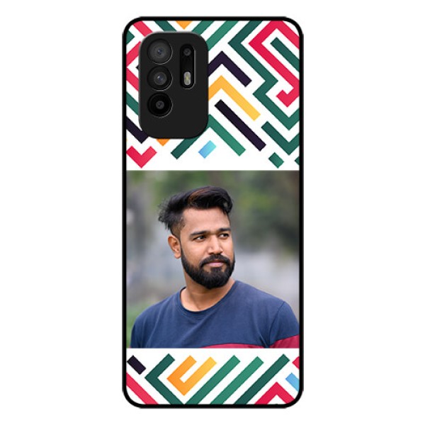 Oppo F19 Pro Plus 5G Personalized Glass Phone Case - Colorful Maze Pattern Design Oppo F19 Pro Plus 5G Personalized Glass Phone Case - Colorful Maze Pattern Design