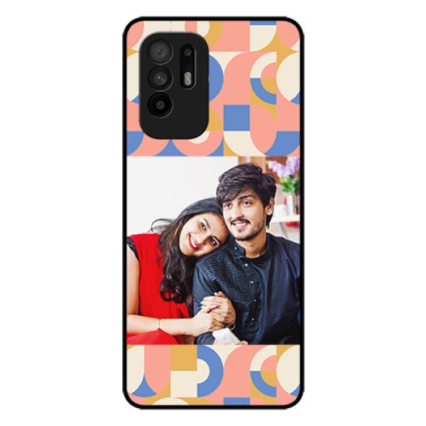 Oppo F19 Pro Plus 5G Photo Printing on Glass Case - Semi-circle Maze Pattern Design Oppo F19 Pro Plus 5G Photo Printing on Glass Case - Semi-circle Maze Pattern Design