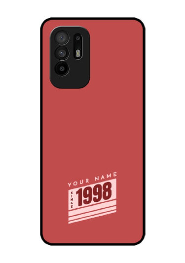 Oppo F19 Pro Plus 5G Custom Glass Phone Case - Red custom year of birth Design