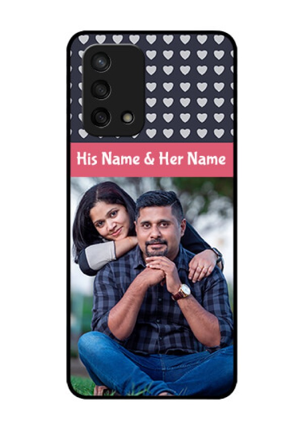 Oppo F19s Custom Glass Mobile Case - Love Symbols Design
