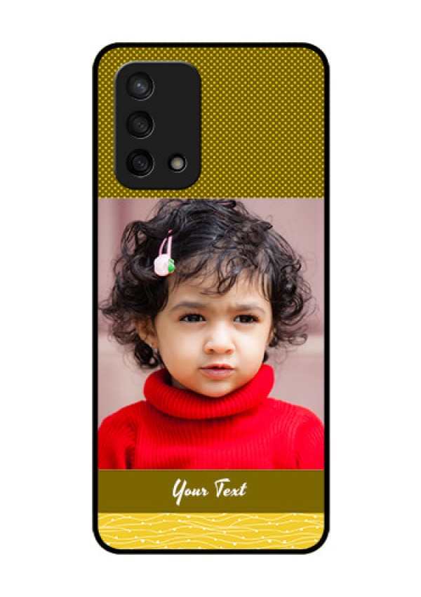 Oppo F19s Custom Glass Phone Case - Simple Green Color Design