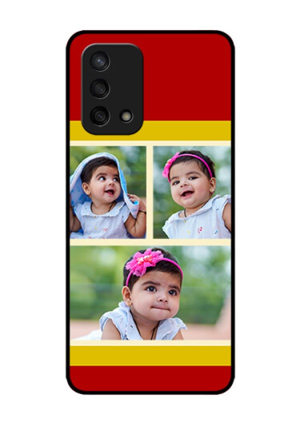 Oppo F19s Custom Glass Mobile Case - Multiple Pic Upload Design
