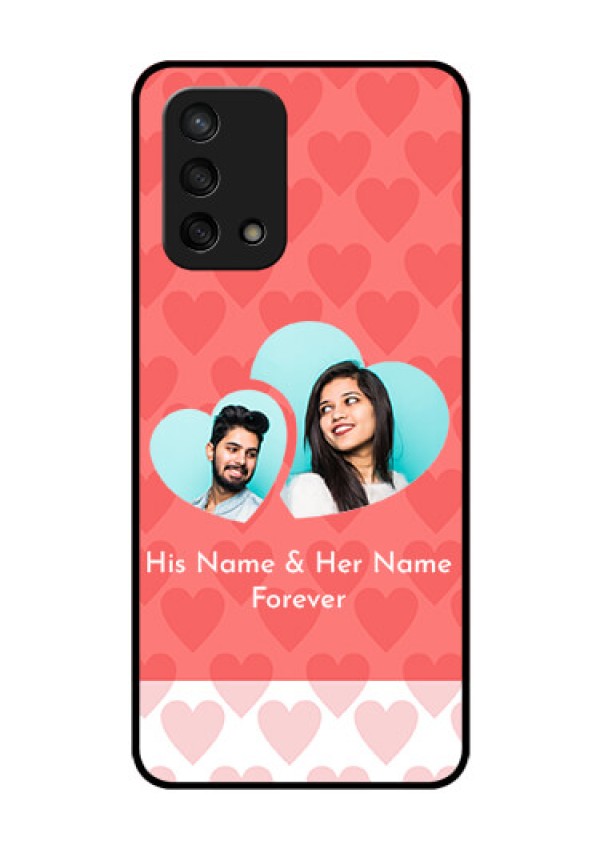 Oppo F19s Personalized Glass Phone Case - Couple Pic Upload Design