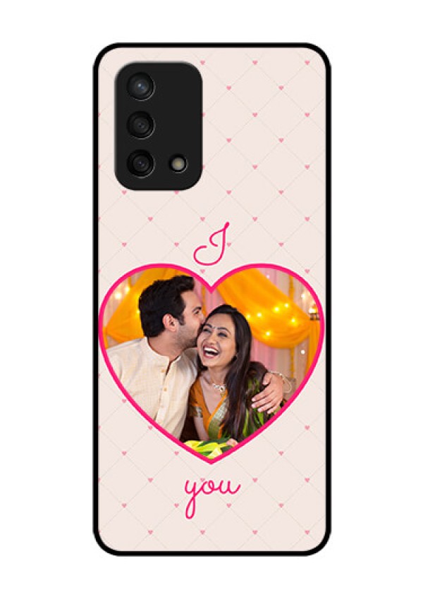 Oppo F19s Custom Glass Mobile Case - Heart Shape Design