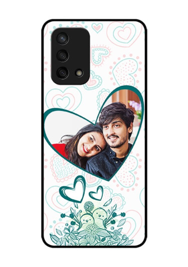 Oppo F19s Photo Printing on Glass Case - Premium Couple Design