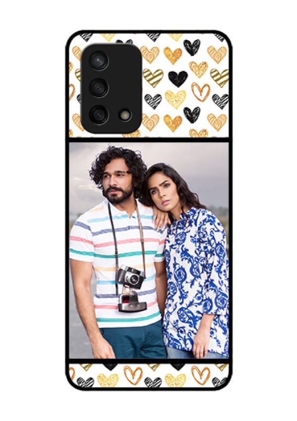 Oppo F19s Photo Printing on Glass Case - Love Symbol Design