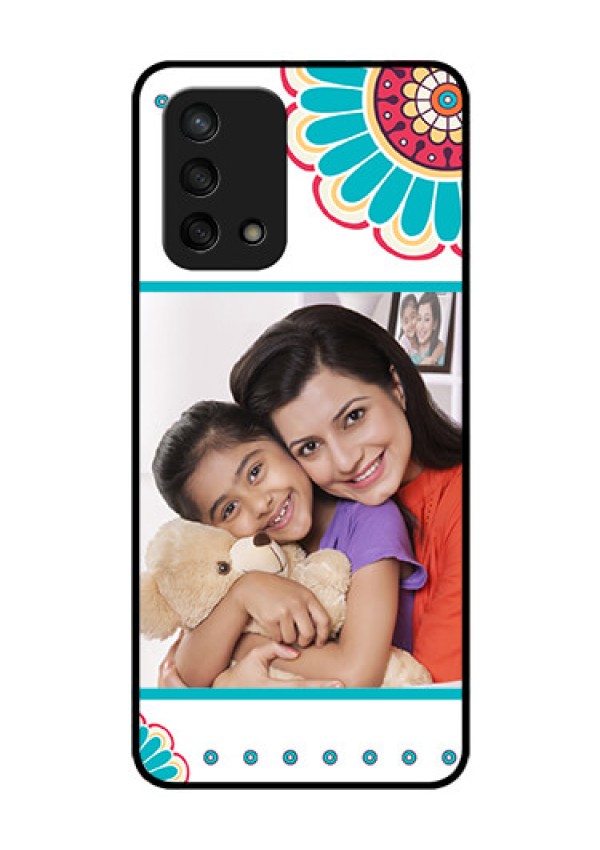 Oppo F19s Custom Glass Phone Case - Flower Design