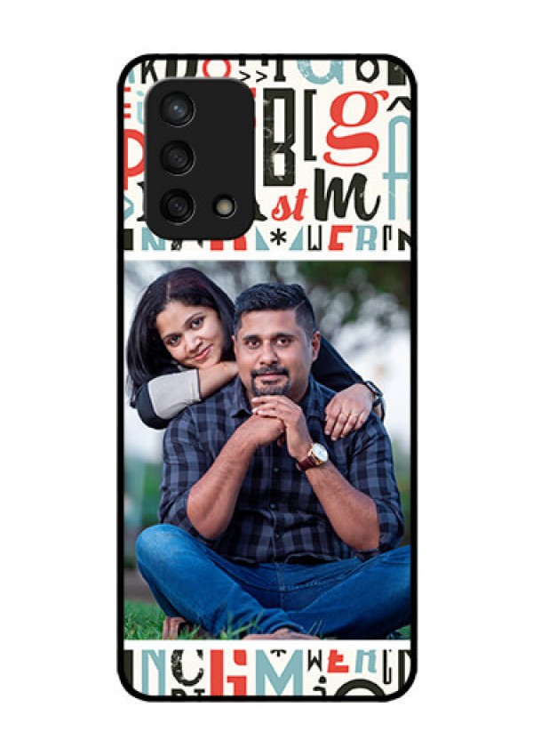 Oppo F19s Personalized Glass Phone Case - Alphabet Design