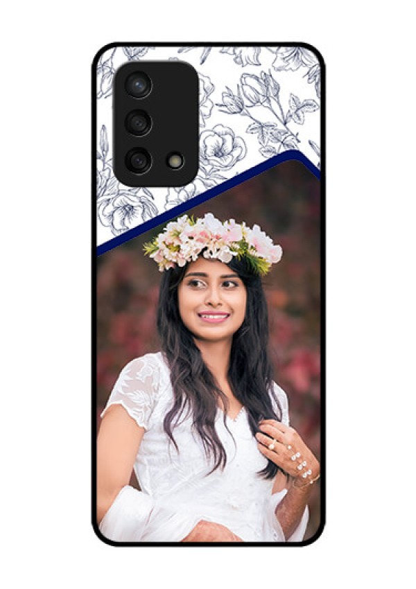 Oppo F19s Personalized Glass Phone Case - Premium Floral Design