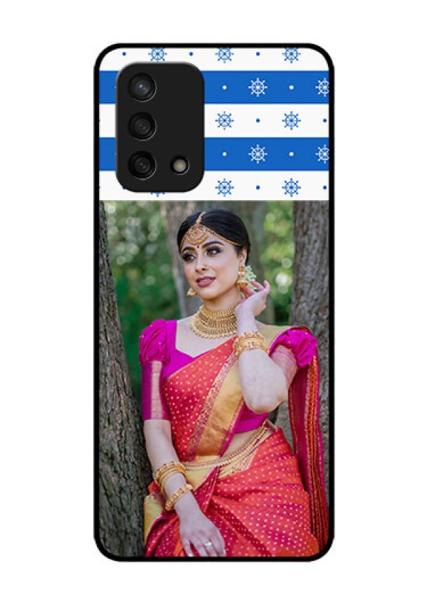 Oppo F19s Photo Printing on Glass Case - Snow Pattern Design