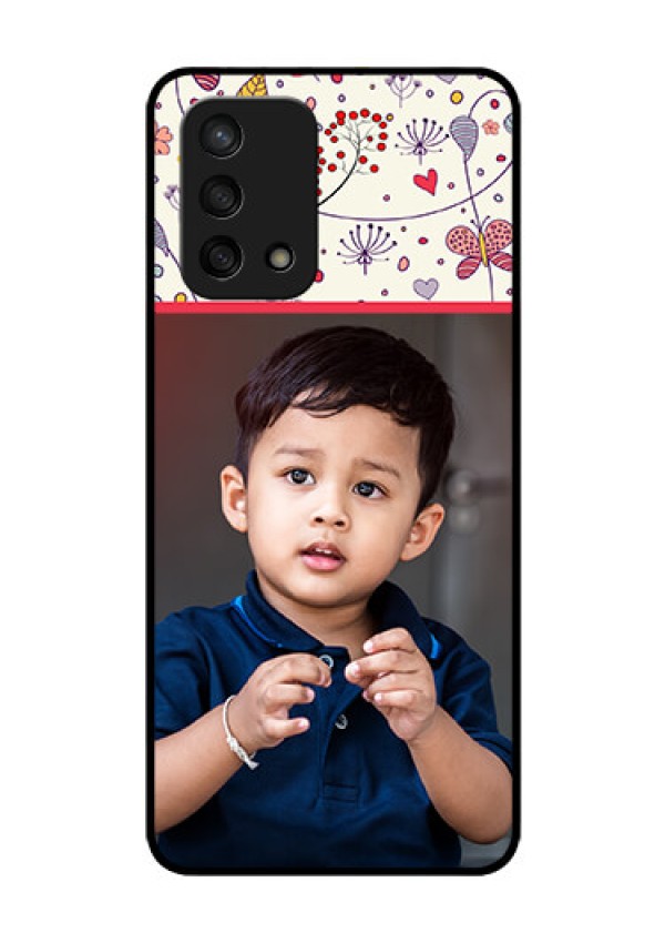 Oppo F19s Custom Glass Mobile Case - Premium Floral Design