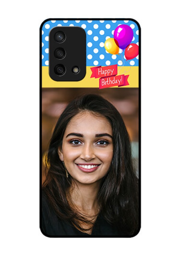 Oppo F19s Custom Glass Mobile Case - Happy Birthday Design