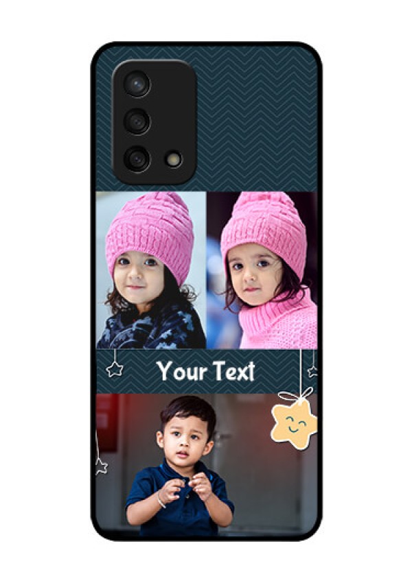 Oppo F19s Custom Glass Mobile Case - Hanging Stars Design