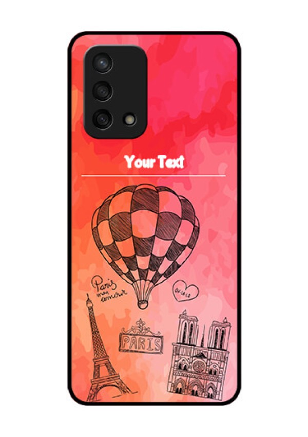 Oppo F19s Custom Glass Phone Case - Paris Theme Design