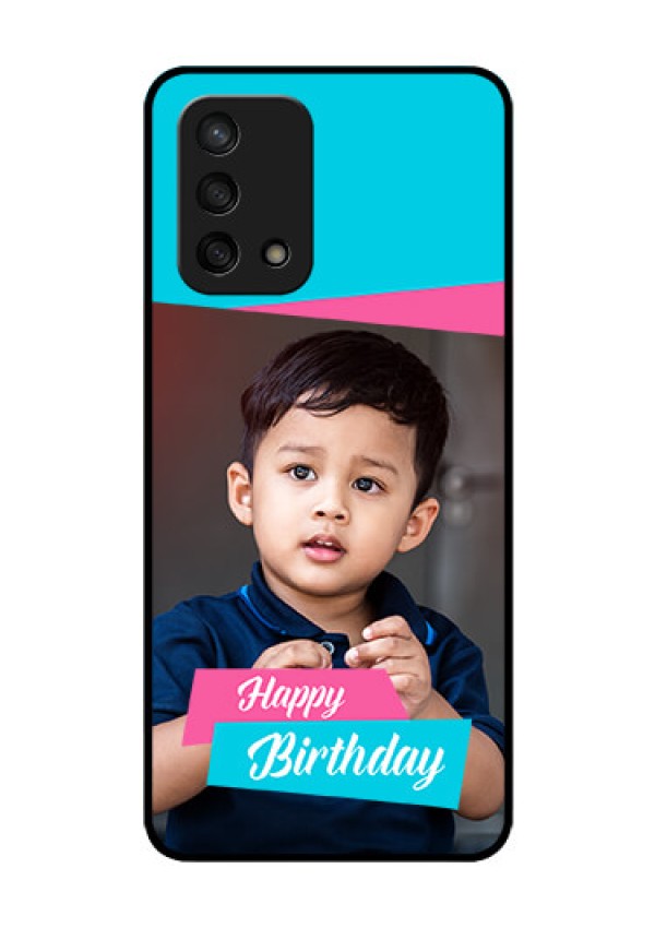 Oppo F19s Personalized Glass Phone Case - Image Holder with 2 Color Design