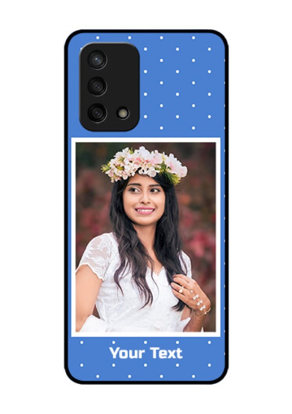 Oppo F19s Photo Printing on Glass Case - Polka dots design