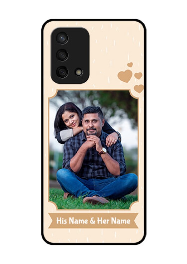 Oppo F19s Custom Glass Phone Case - with confetti love design 