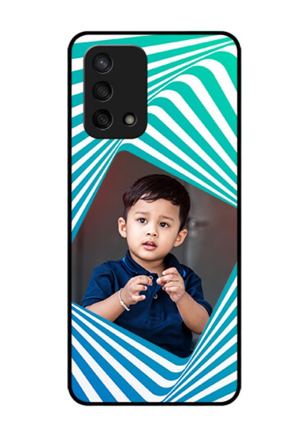 Oppo F19s Personalized Glass Phone Case - Abstract Spiral Design