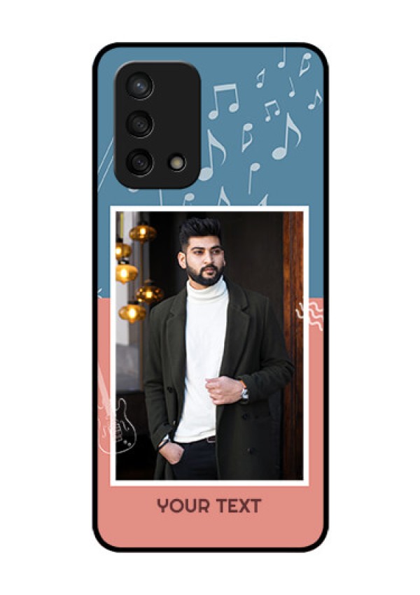 Oppo F19s Photo Printing on Glass Case - with Color Musical Note Design