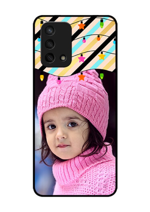 Oppo F19s Custom Glass Mobile Case - Lights Hanging Design