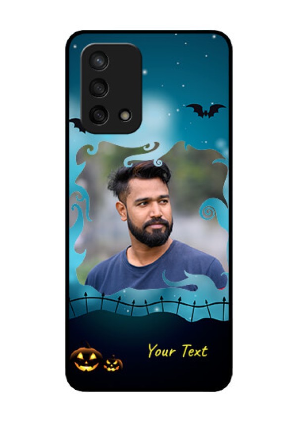 Oppo F19s Custom Glass Phone Case - Halloween frame design
