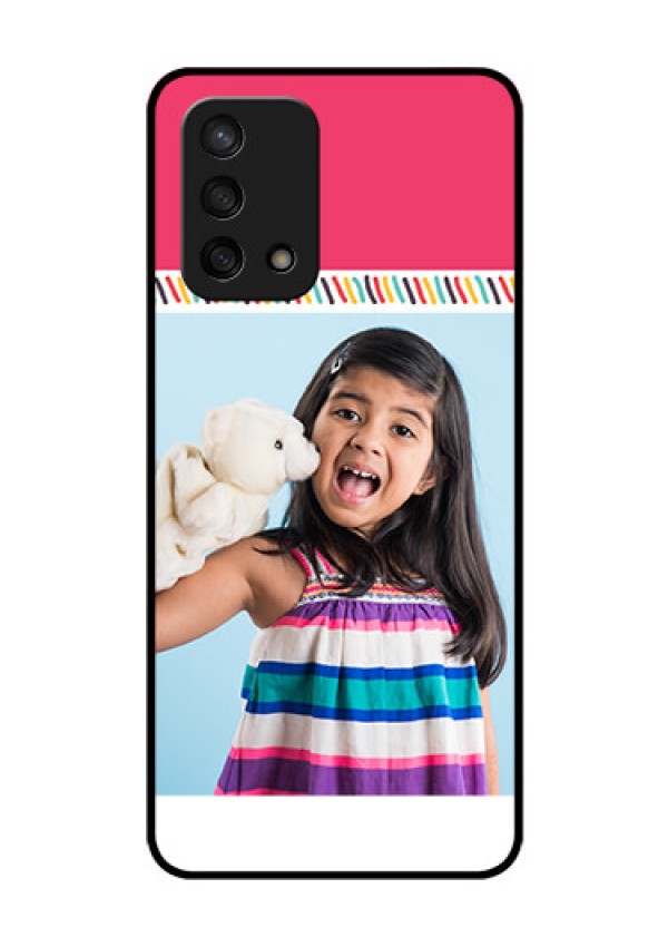Oppo F19s Personalized Glass Phone Case - Line art design