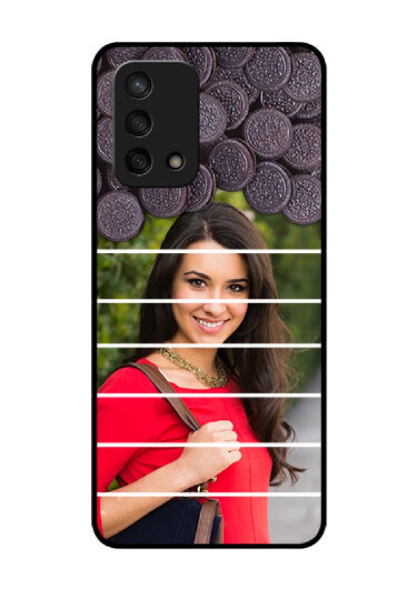 Oppo F19s Custom Glass Phone Case - with Oreo Biscuit Design