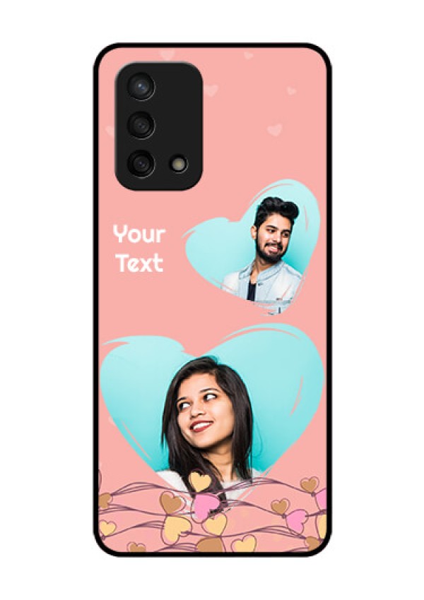 Oppo F19s Custom Glass Mobile Case - Love Doodle Design