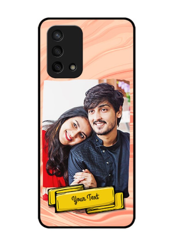 Oppo F19s Personalized Glass Phone Case - Marble Texture Design