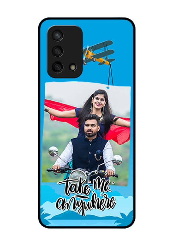 Oppo F19s Custom Glass Mobile Case - Traveller Design 