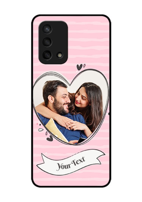 Oppo F19s Custom Glass Phone Case - Vintage Heart Design