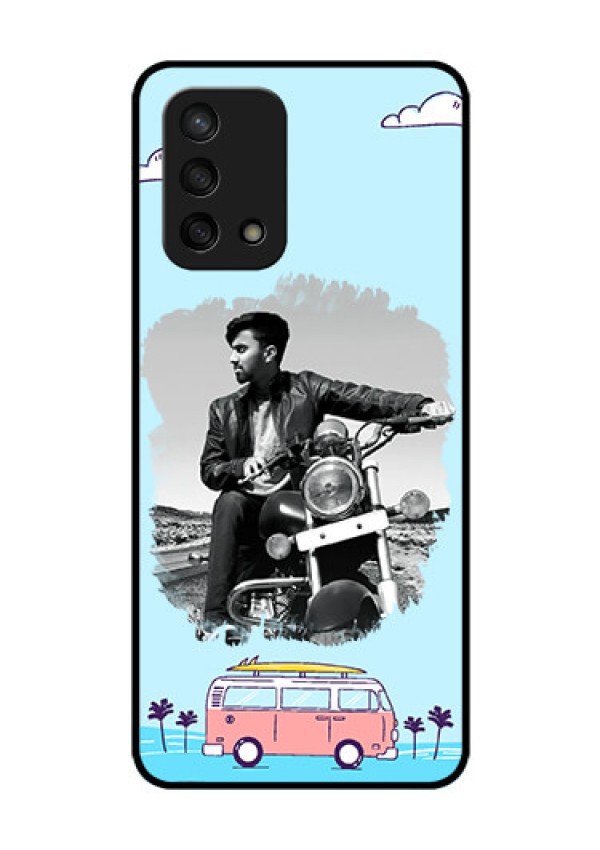 Oppo F19s Photo Printing on Glass Case - Travel & Adventure Design