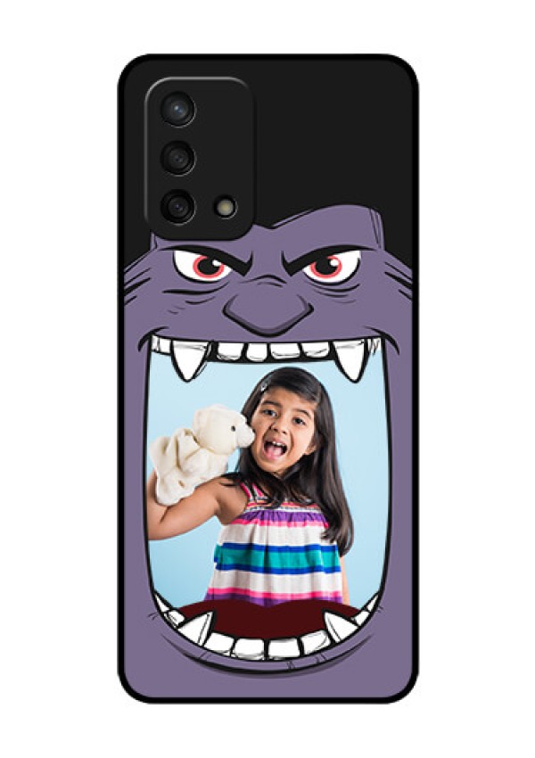 Oppo F19s Custom Glass Phone Case - Angry Monster Design
