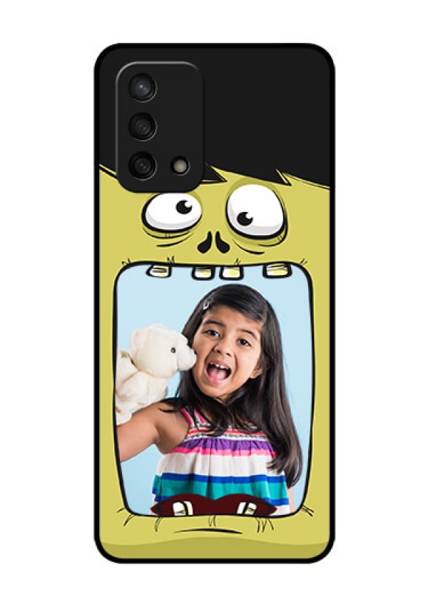 Oppo F19s Personalized Glass Phone Case - Cartoon monster back case Design