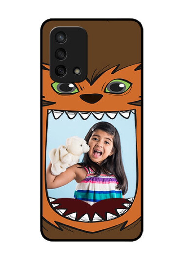 Oppo F19s Photo Printing on Glass Case - Owl Monster Back Case Design