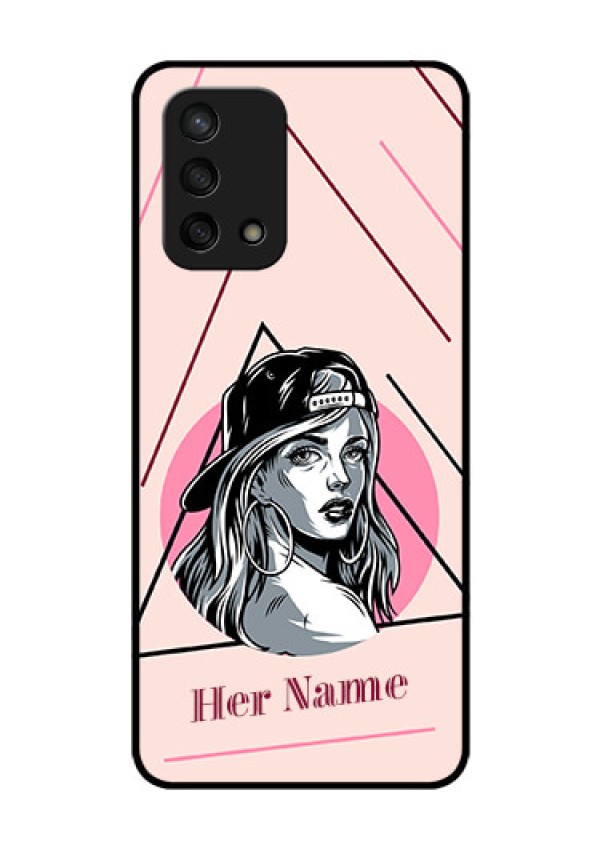 Oppo F19s Personalized Glass Phone Case - Rockstar Girl Design