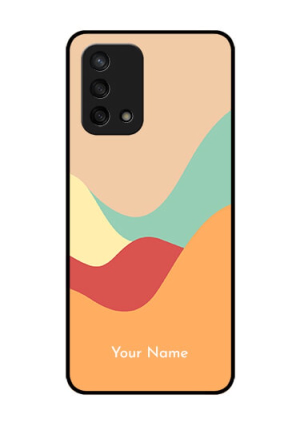 Oppo F19s Personalized Glass Phone Case - Ocean Waves Multi-colour Design