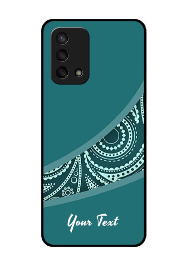 Oppo F19s Photo Printing on Glass Case - semi visible floral Design