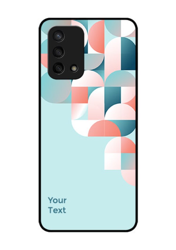 Oppo F19s Custom Glass Phone Case - Stylish Semi-circle Pattern Design