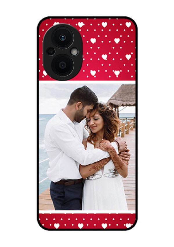 Oppo F21 Pro 5G Photo Printing on Glass Case - Hearts Mobile Case Design