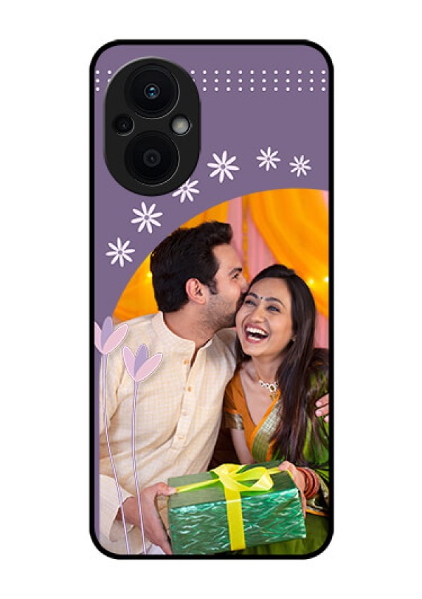 Oppo F21 Pro 5G Custom Glass Mobile Case - Lavender flowers design