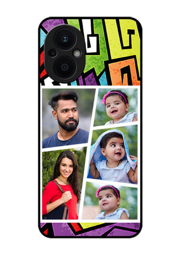 Oppo F21 Pro 5G Custom Glass Phone Case - Graffiti pattern Design